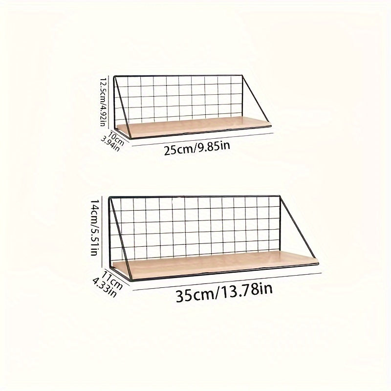 Rynx | IronRack - Metal Floating Shelf - Hanging Storage Rack for Bathroom and Living Room