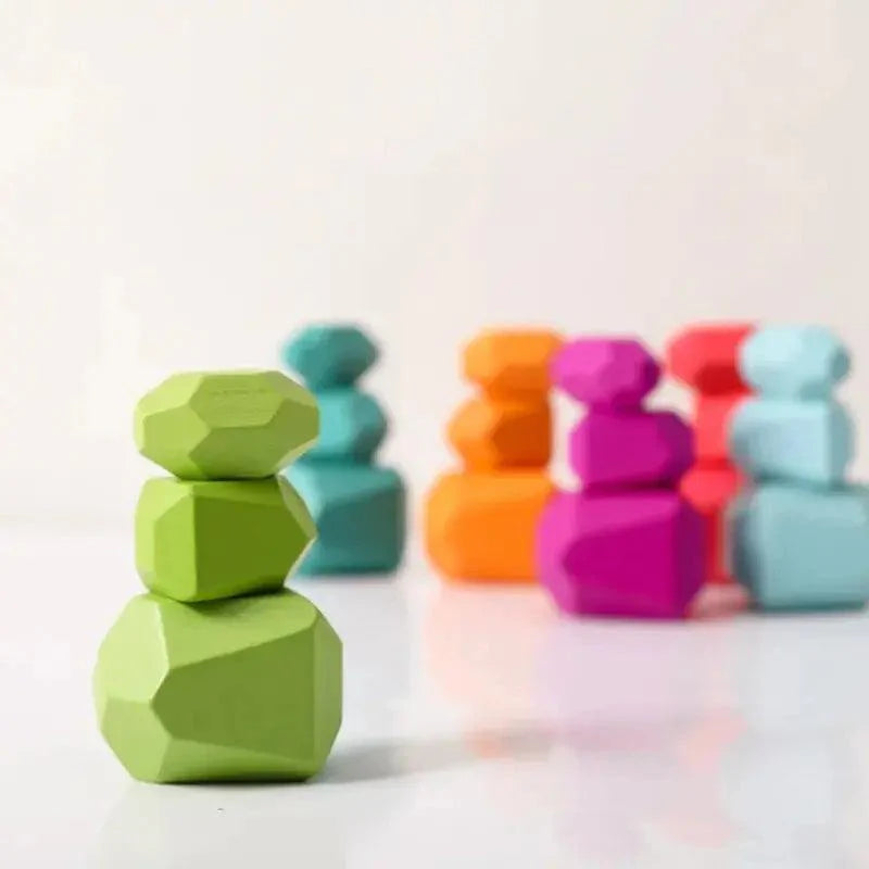 Rynx | Colorful Wooden Building Blocks Set for Creative Learning and Logical Development