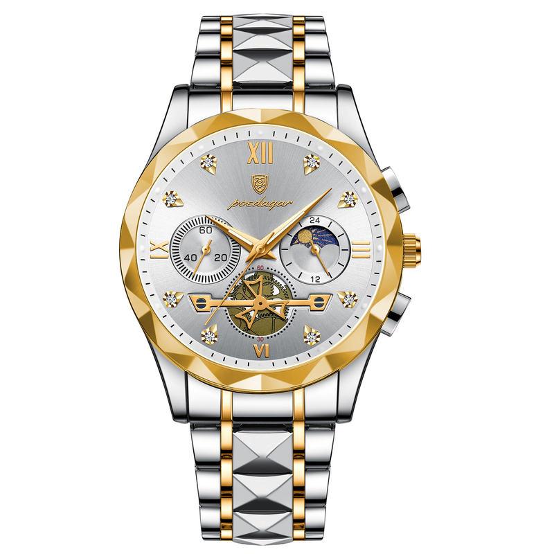 Rynx | Luxurious waterproof men's chronograph with stainless steel bracelet