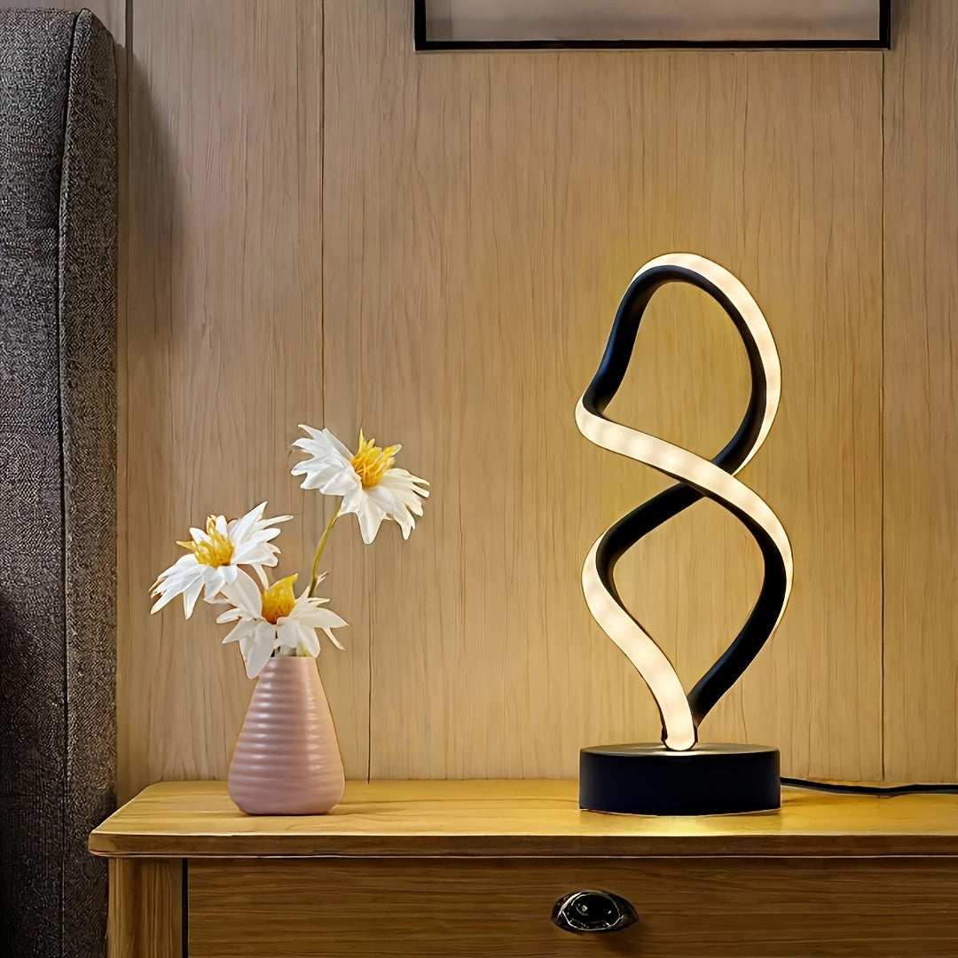 Rynx | SpiraLux - Modern Spiral Table Lamp with Wood Color Settings