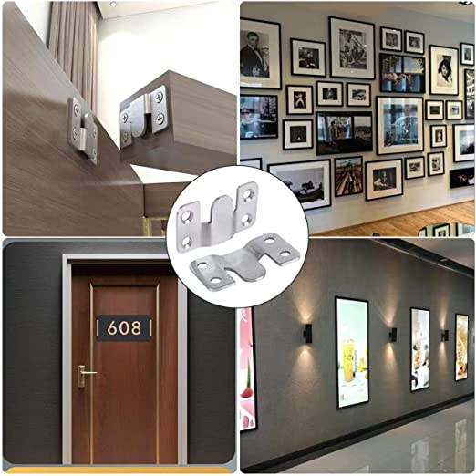 Rynx | Interlock Hanging Clip — Stainless Steel Wall Art Hooks with Secure Hold (5 Pieces)