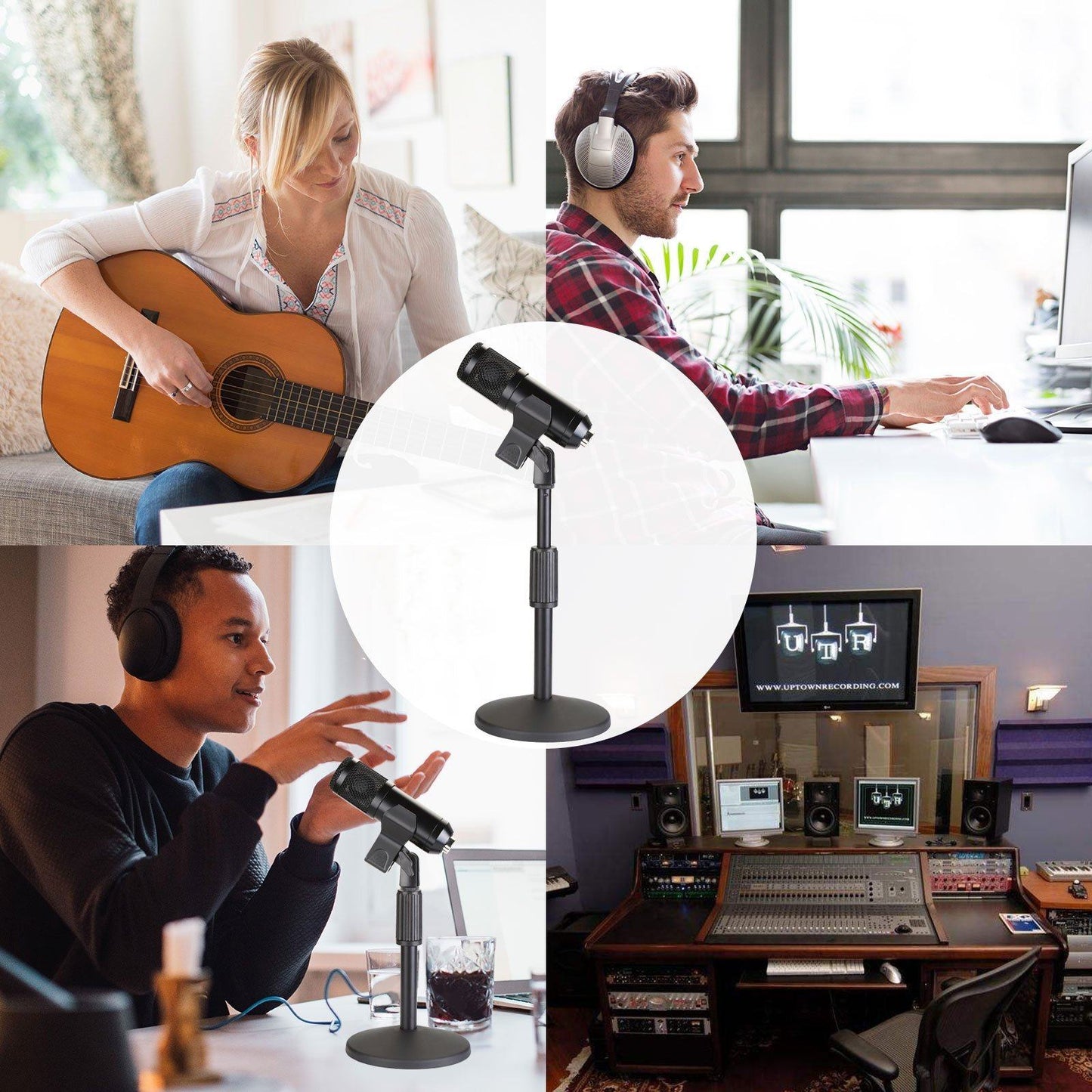 Rynx | AGPtEK Desk Microphone Stand with Microphone