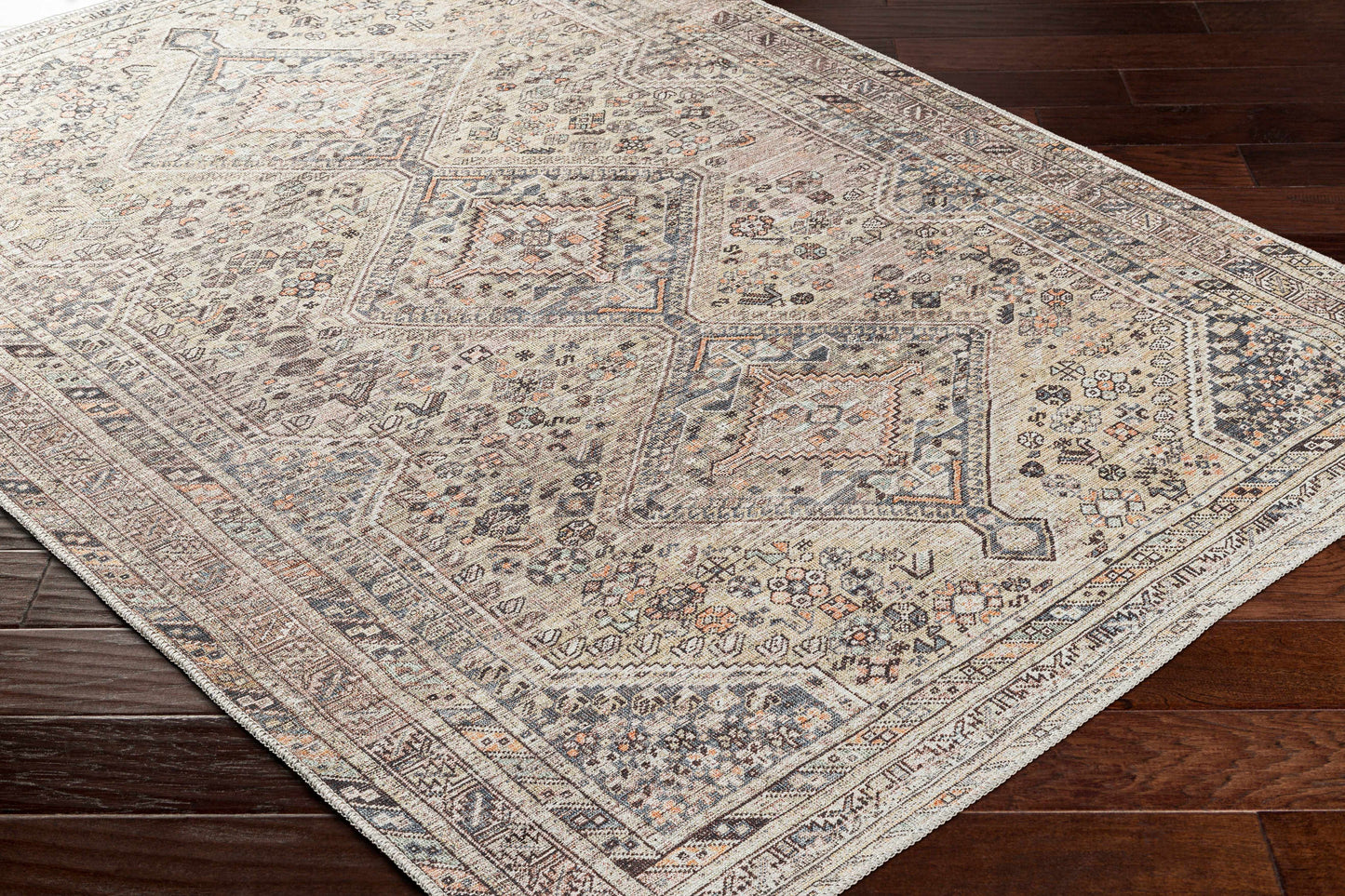 Rynx | Boho Tan Washable Rug