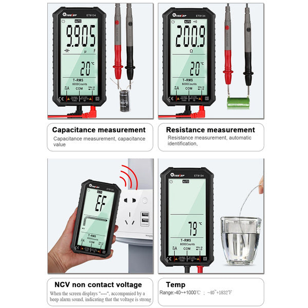 Rynx | ANENG 4.7-inch LCD screen 6000 count AC/DC digital multimeter