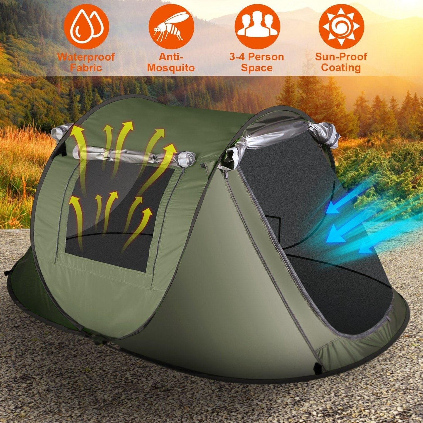 Rynx | Automatic Pop Up Camping Tent