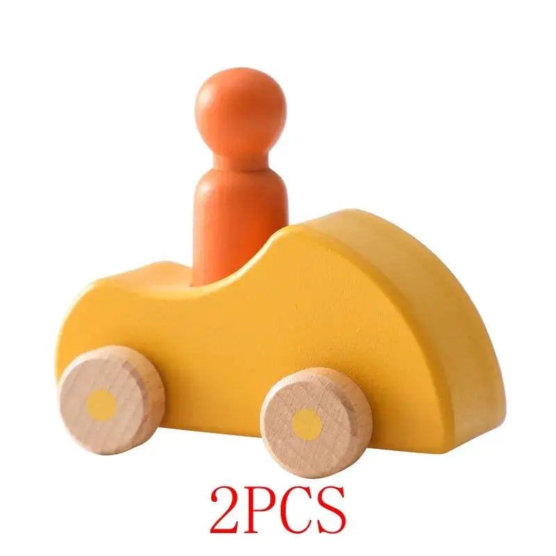 Rynx | Educational Wooden Train Set for Babies - Montessori-Inspired Learning Toy with Trolley and Number Blocks