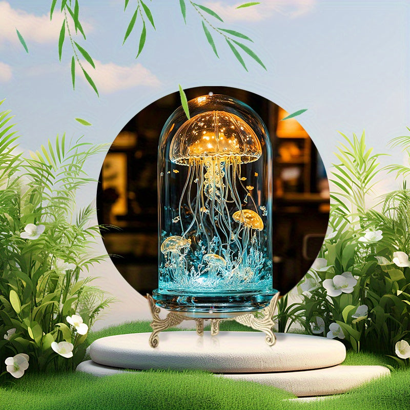 Rynx | CrystalJelly - Artistic Glass Zeppelin Lamp with Circular Design
