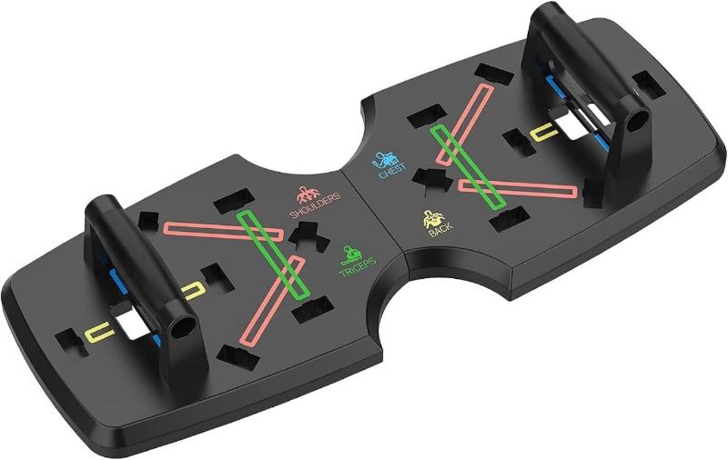 Rynx | 10-in-1 Portable Push Up Board with Foldable Push Up Bars for Strength Training