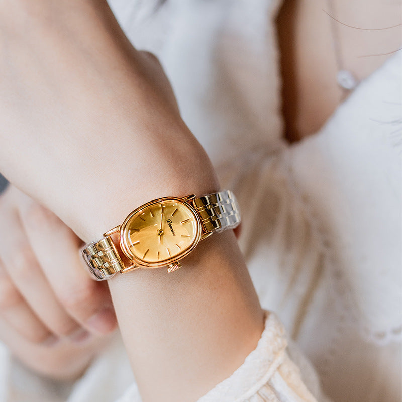 Rynx | Oval Mid-ancient Steel Watch Women
