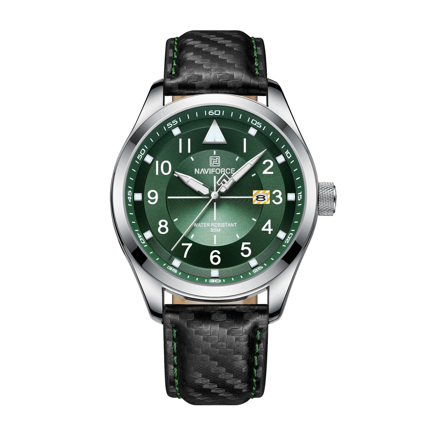 Rynx | Dial Leather Needle Buckle Alloy Weekly Calendar Glass