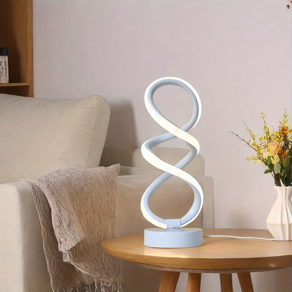 Rynx | SpiraLux - Modern Spiral Table Lamp with Wood Color Settings