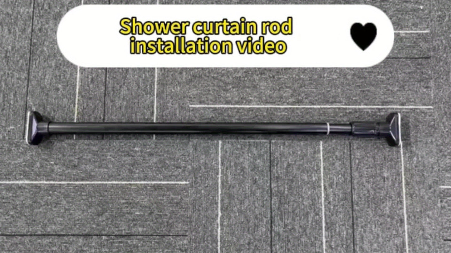 Rynx | Adjustable Tension Curtain Rod - Heavy-Duty, No-Drill Extendable Rod for Shower, Closet, Window, Towel Rack - Metal and Plastic Home Accessory