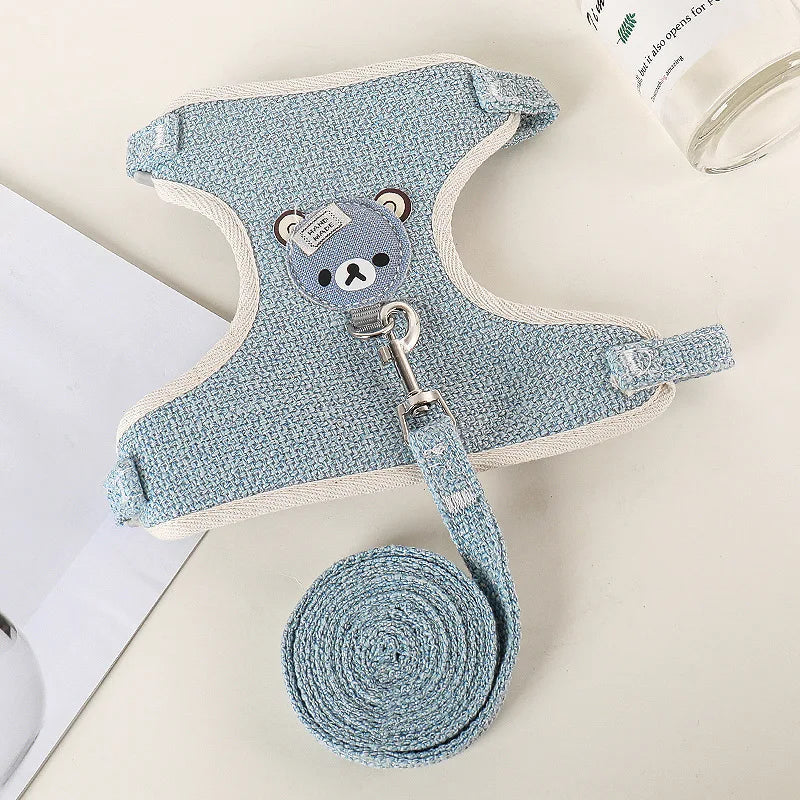 Rynx | Outdoor Rabbit & Guinea Pig Harness and Leash Set - Linen Pet Vest for Small Animals