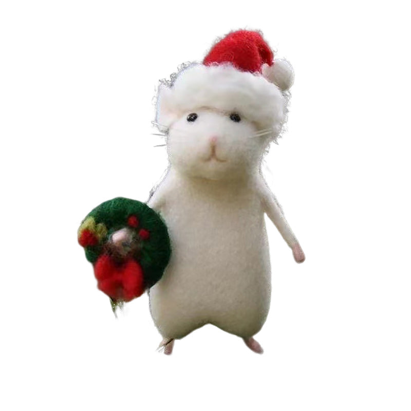 Rynx | Felt Mouse and Pumpkin Ornament