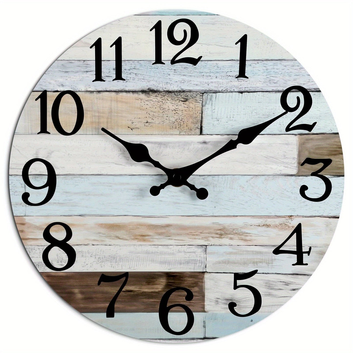 Rynx | Nautical Wall Clock - Silent Round Clock, Blue Theme for Outdoor and Indoor