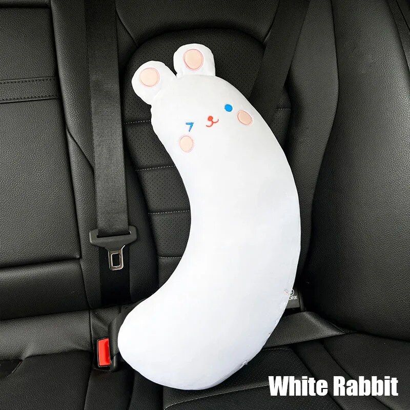 Rynx | Plush Cartoon Animal Car Seat Belt Covers for Kids: Universal Shoulder Padding Protector