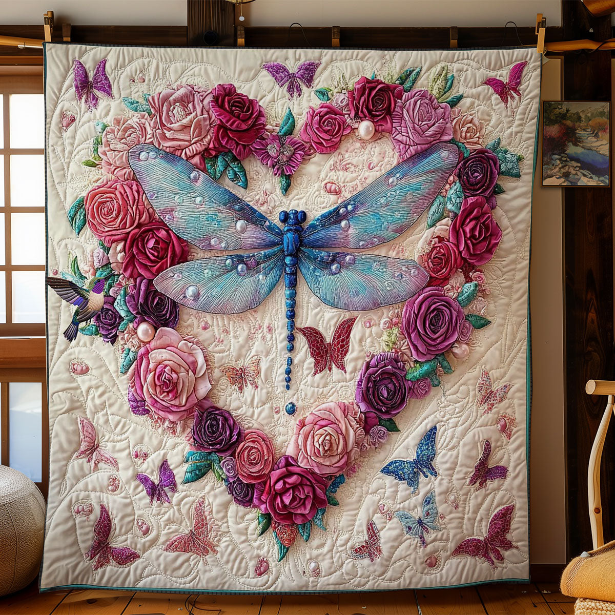 Rynx | Heart Flower Dragonfly Quilt