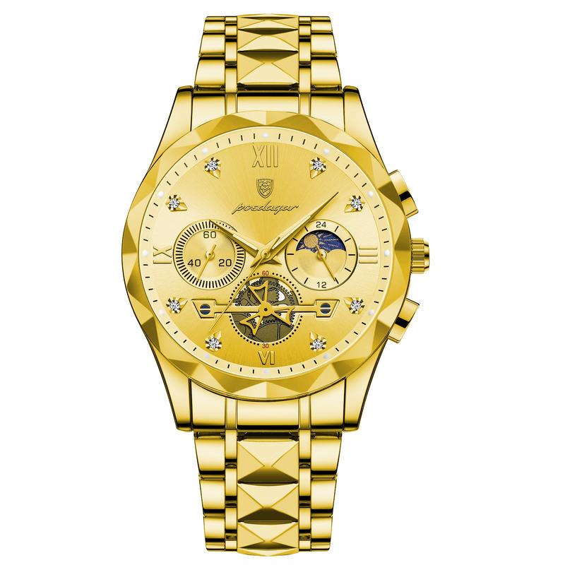 Rynx | Luxurious waterproof men's chronograph with stainless steel bracelet