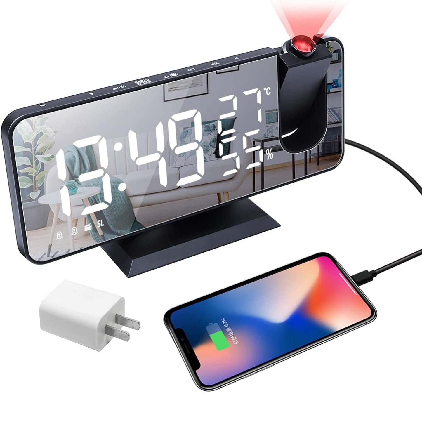 Rynx | Bedroom Projection Digital Alarm Clock
