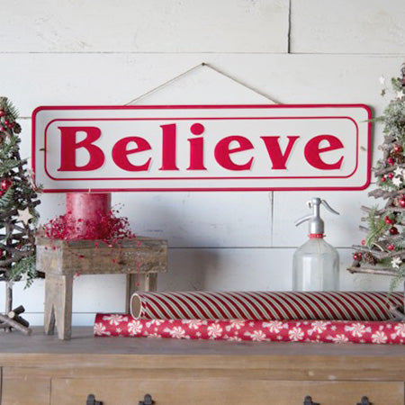 Rynx | Embossed Metal Believe Sign
