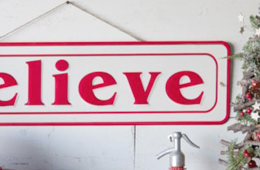 Rynx | Embossed Metal Believe Sign