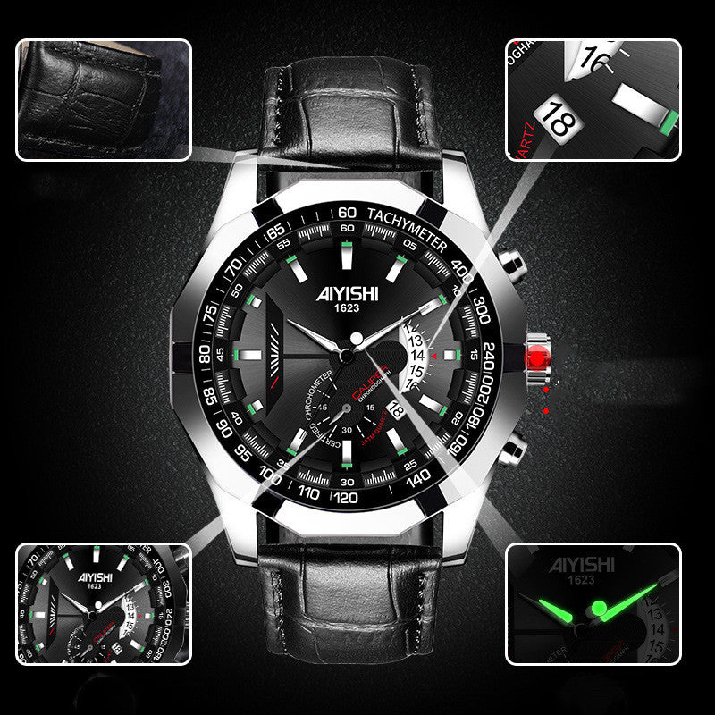 Rynx | Luminous Waterproof Automatic Calendar Skeleton Watch
