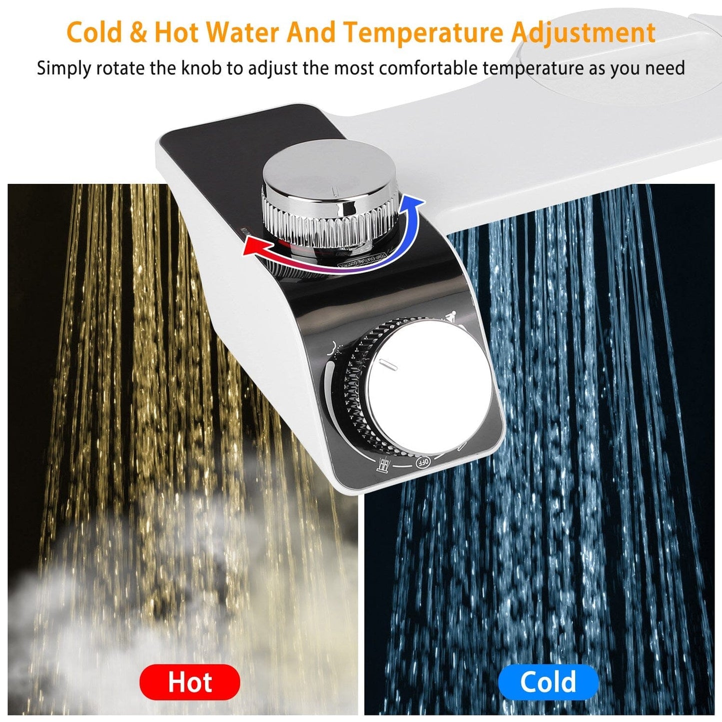 Rynx | Bidet Fresh Water Sprayers with Self-Cleaning Double Nozzle without Electricity