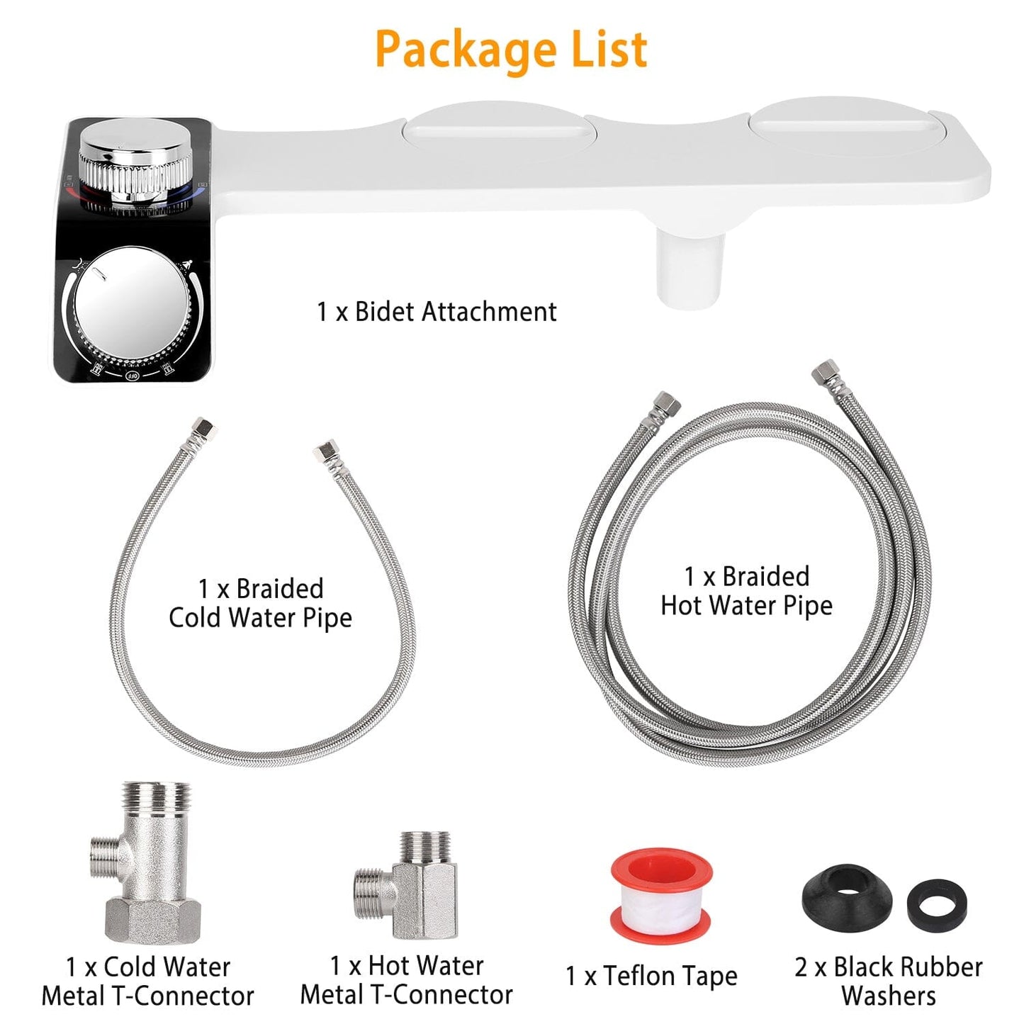 Rynx | Bidet Fresh Water Sprayers with Self-Cleaning Double Nozzle without Electricity