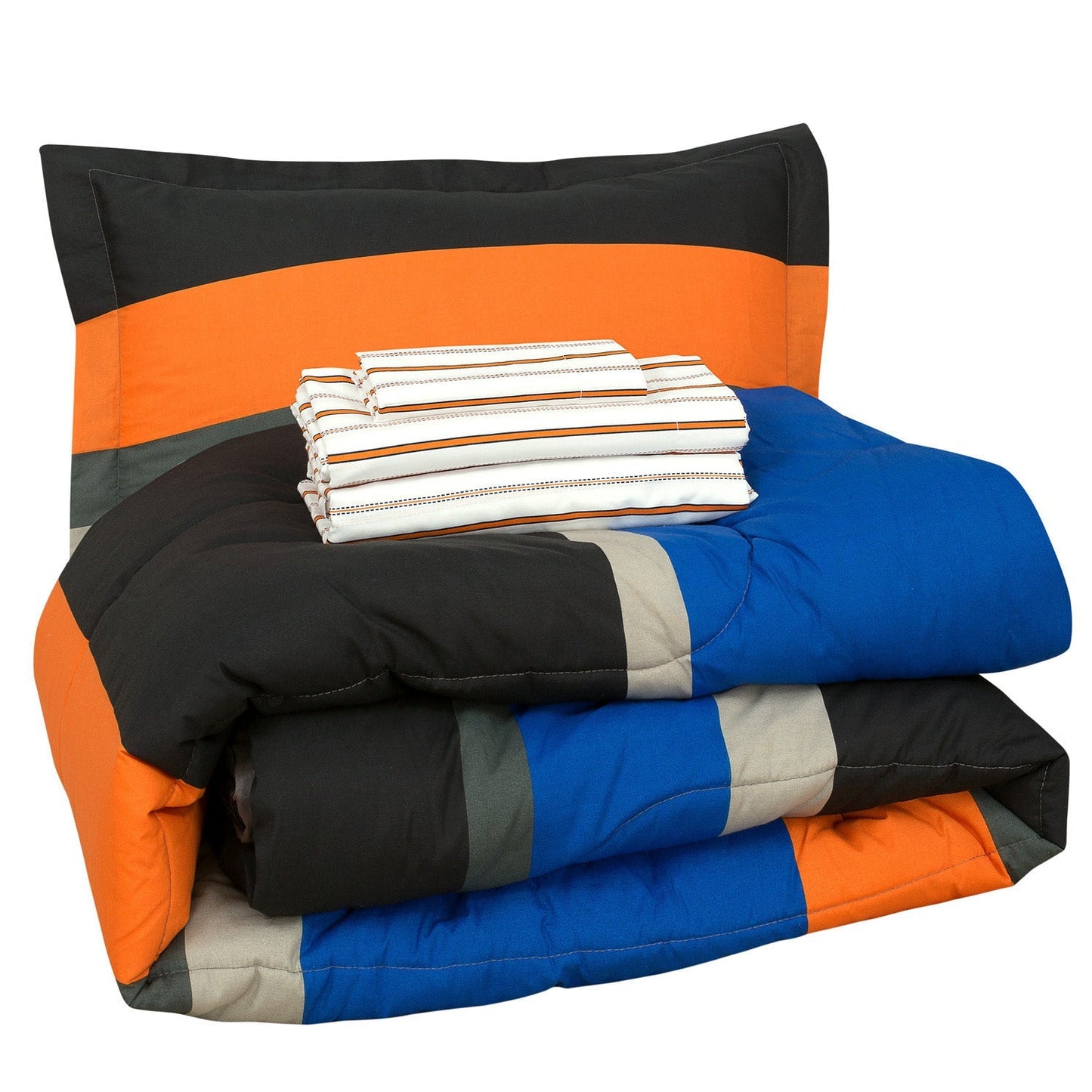 Rynx | Brooklyn Flat Rugby Stripe Bed-in-a-Bag Set