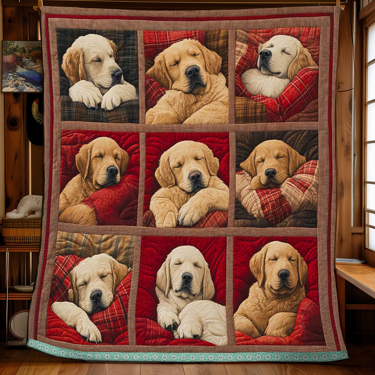Rynx | Patchwork Golden Retriever Blanket