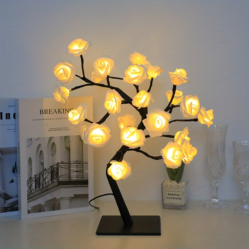 Rynx | RozenLight - LED Flower Table Lamp with USB, Mood Light