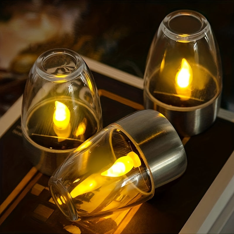 Rynx | SolarCandle - LED Tealight on Solar Energy, Decorative Warm White Light Lamp