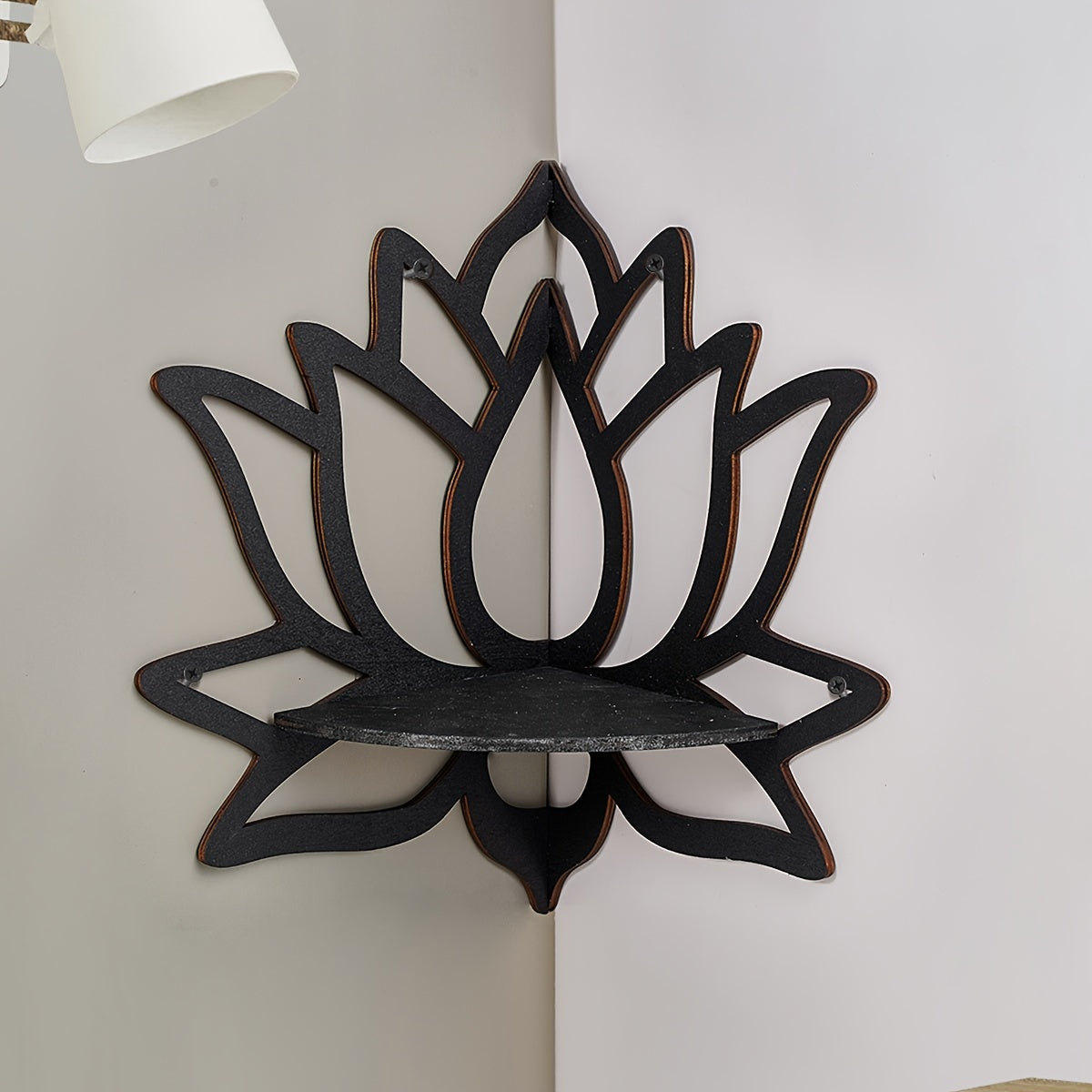 Rynx | LotusWood - Floating Wood Shelf in Lotus Shape