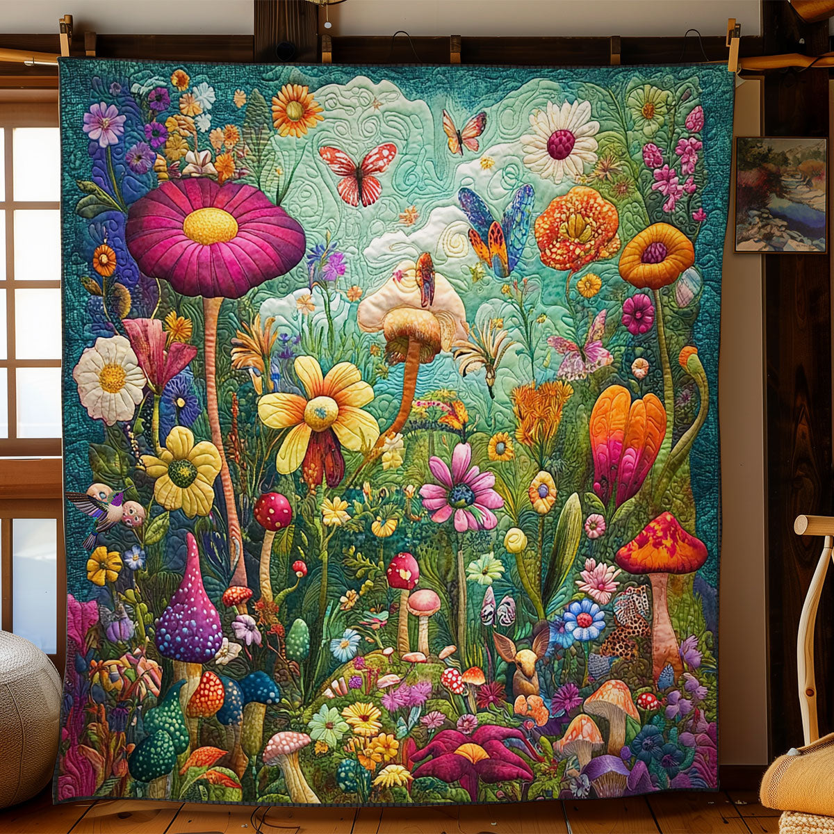 Rynx | Flower Forest Quilted Blanket