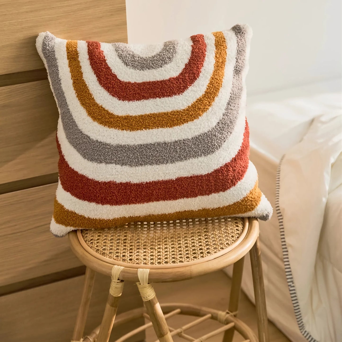 Rynx | Bohemian Microfiber Fuzzy Pillow Case Cozy Home Deco Pillow Cover