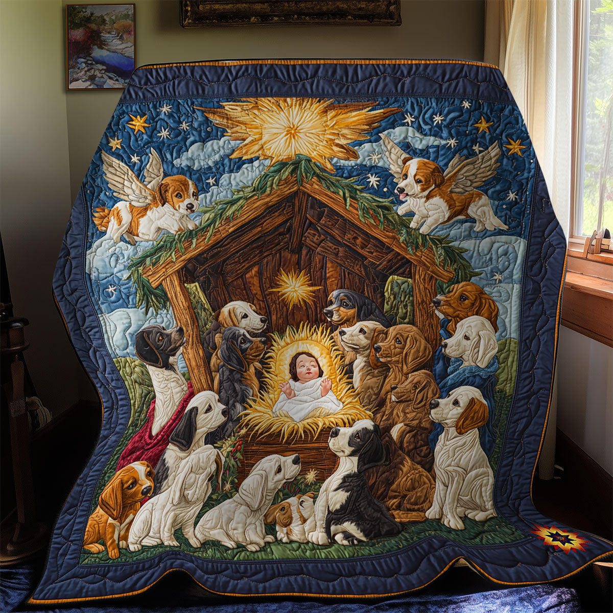 Rynx | Christmas Dog Angel Quilt