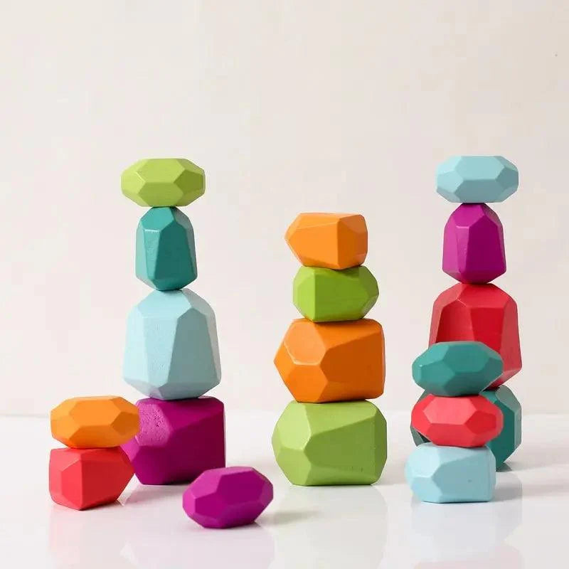 Rynx | Colorful Wooden Building Blocks Set for Creative Learning and Logical Development