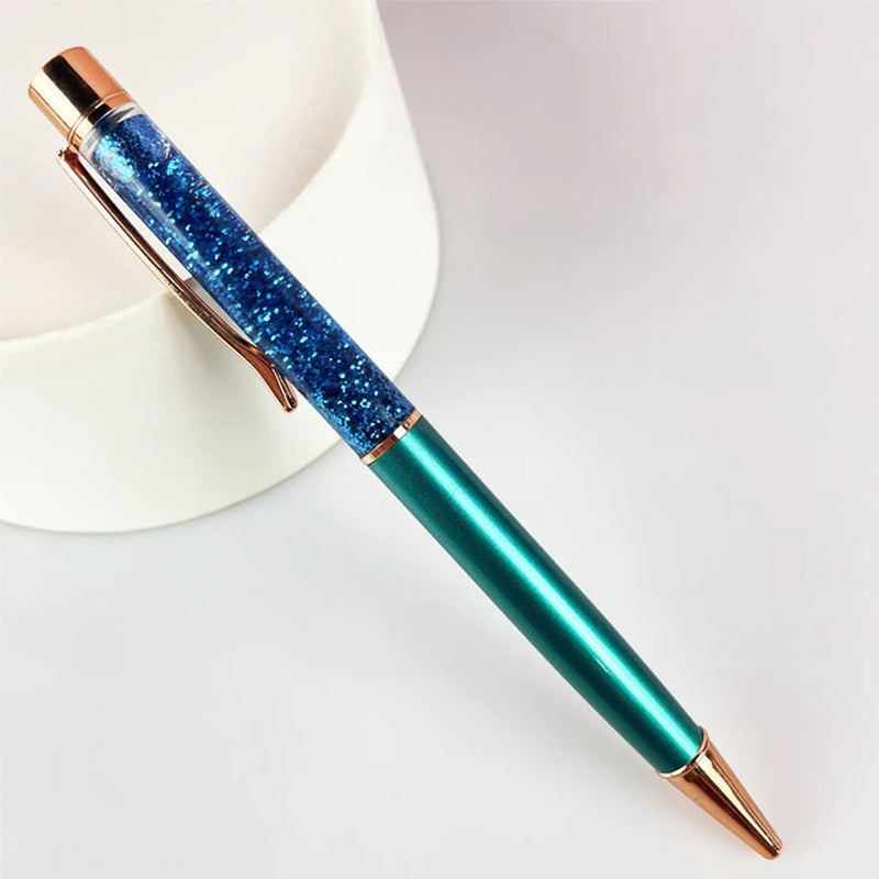 Rynx | 1Pc New Gold Foil Pens Metal Ballpoint Pens Office Birthday Gifts Ballpoint Pen Engraved Names Private Laser Customize Logo Pen