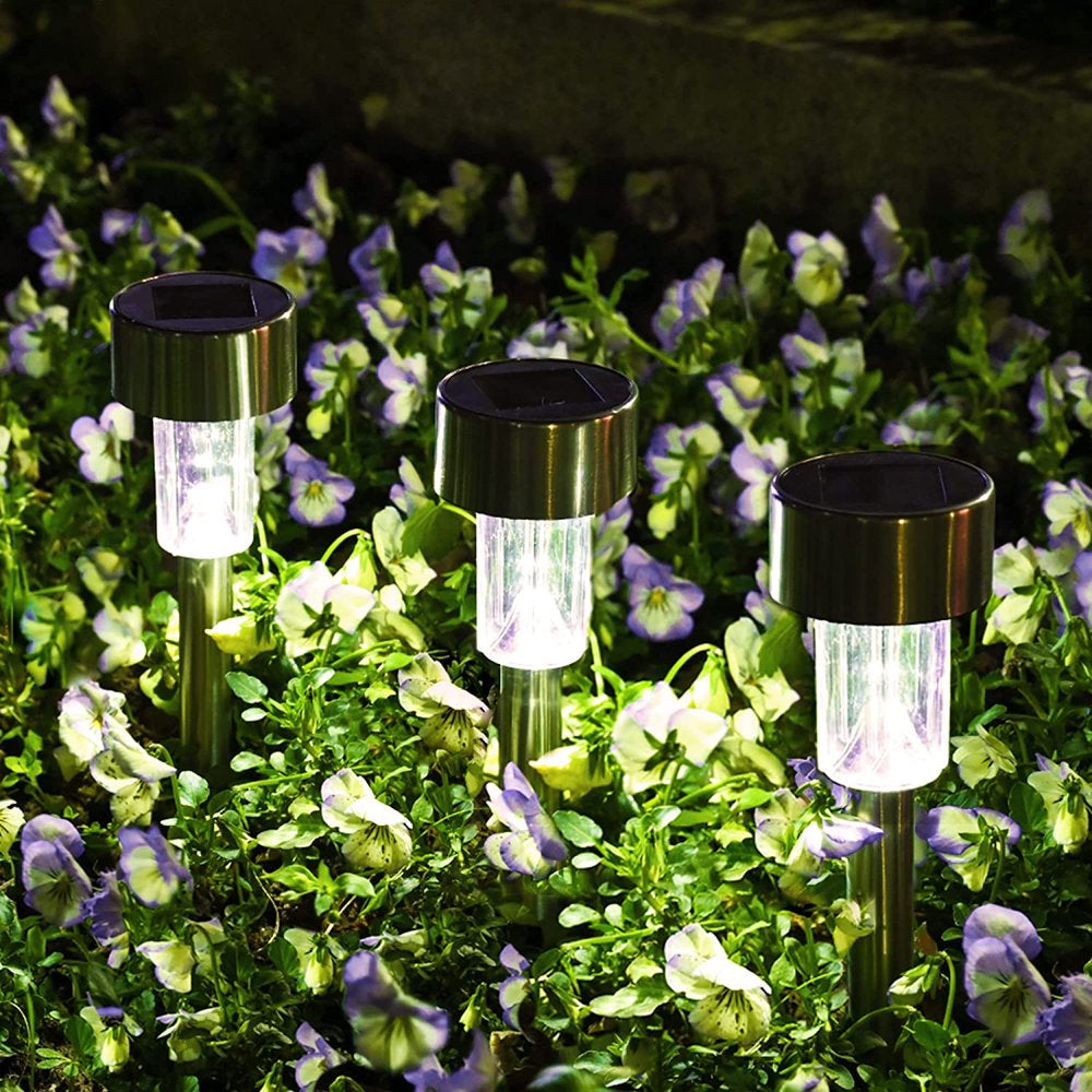 Rynx | Stainless Steel Outdoor Solar Light for Path - Waterproof, LED Landscape Lighting Solar Powered Lights Solar Garden Lights for Walkways Patio Garden