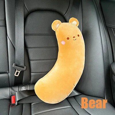 Rynx | Plush Cartoon Animal Car Seat Belt Covers for Kids: Universal Shoulder Padding Protector