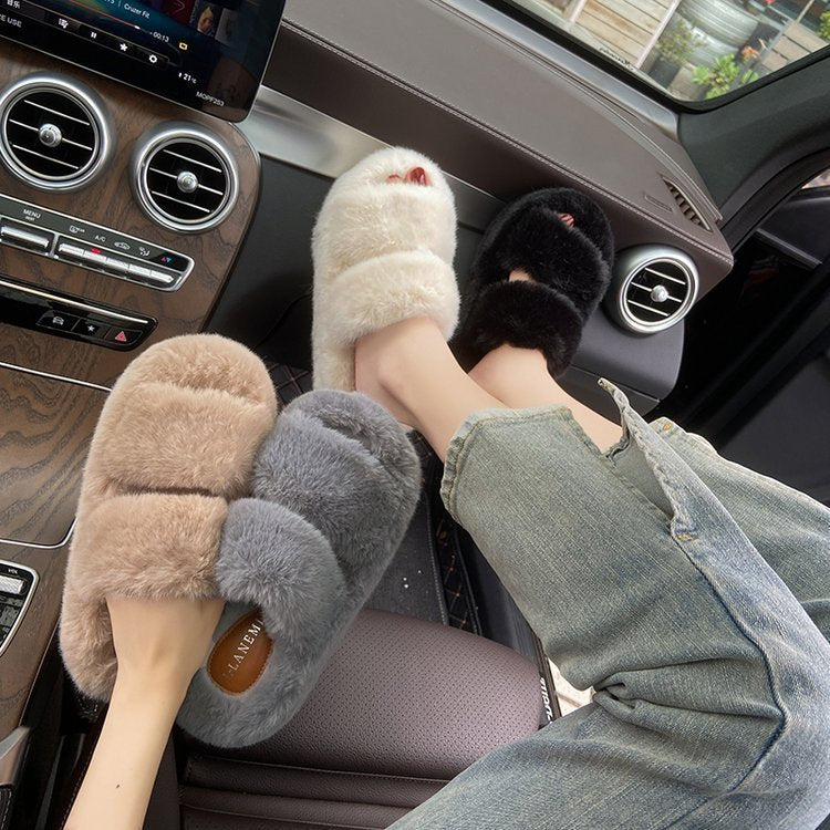 Rynx | Leisure Fleece-lined Platform Slippers