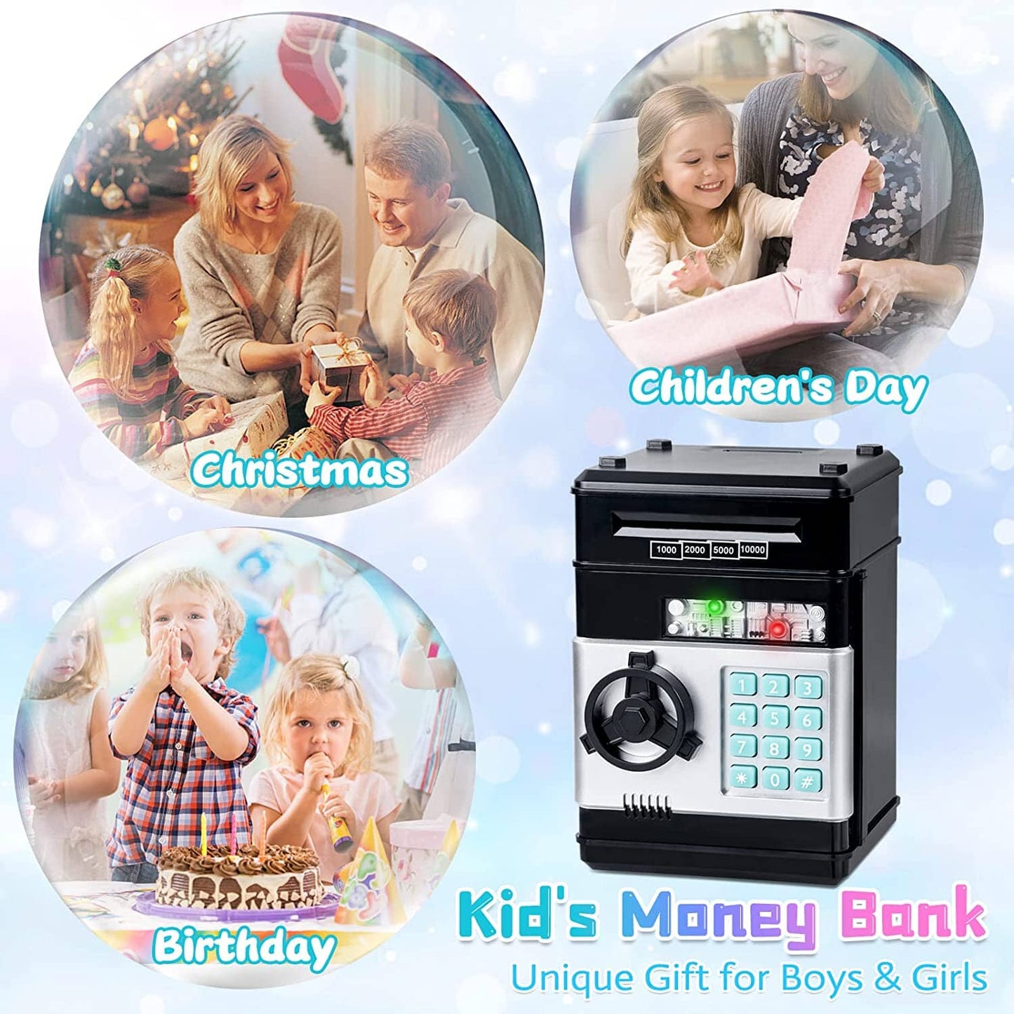 Rynx | Kids Cartoon Password Box Piggy Bank