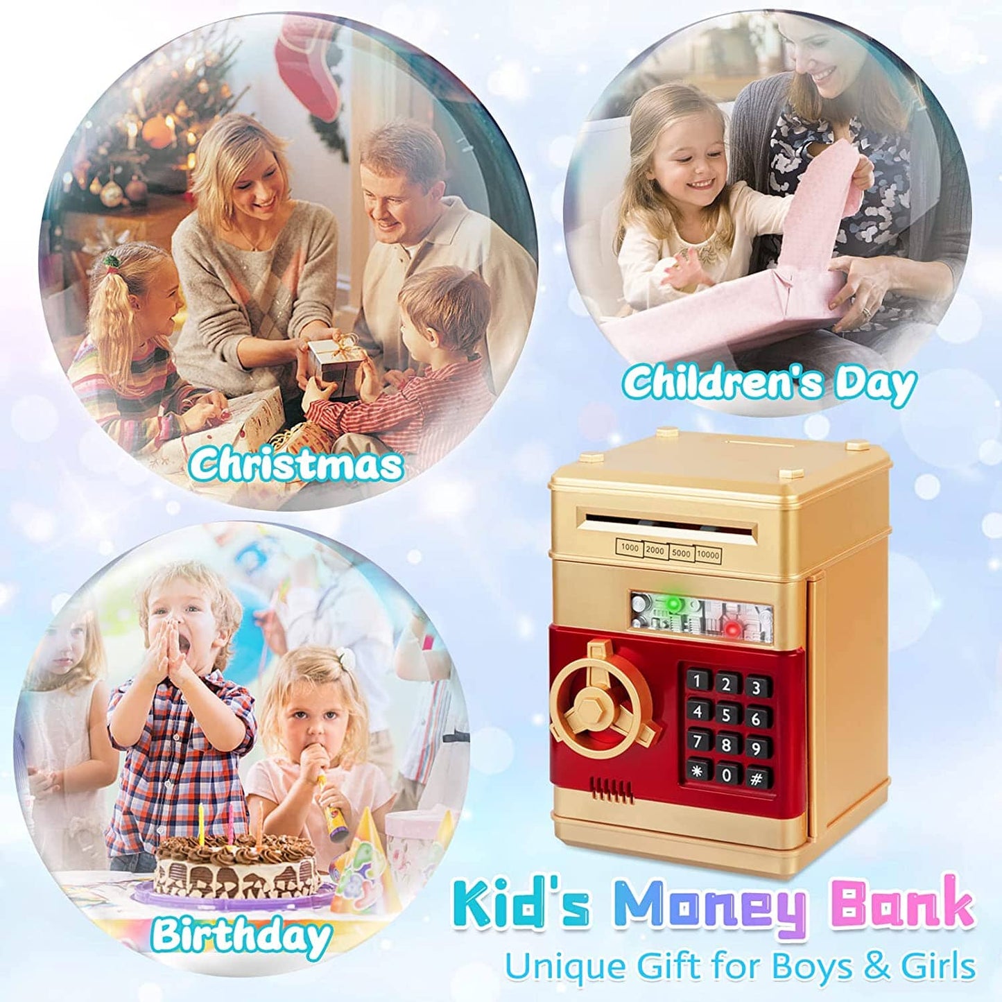 Rynx | Kids Cartoon Password Box Piggy Bank