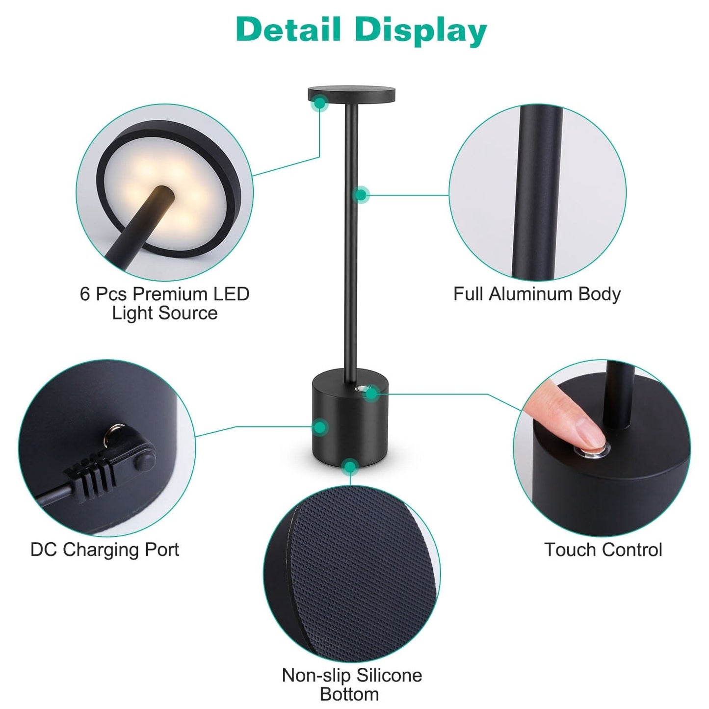 Rynx | Wireless Portable Rechargeable Table Lamp