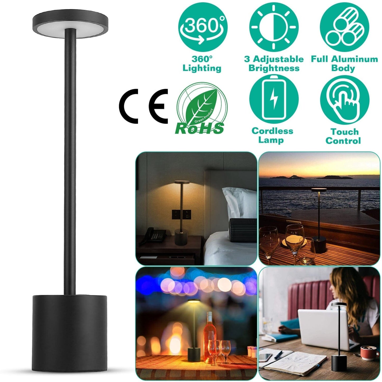 Rynx | Wireless Portable Rechargeable Table Lamp