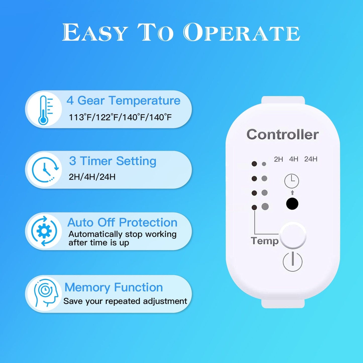 Rynx | Herding Machine Silicone Resin Heating Mat with Smart Timer