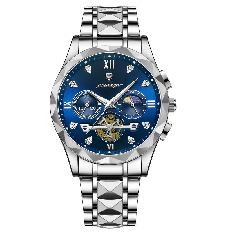 Rynx | Luxurious waterproof men's chronograph with stainless steel bracelet