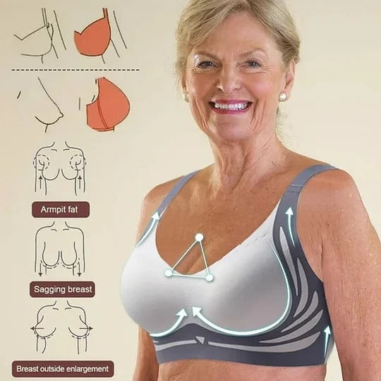 RYNX | Curvafit Super Collection Bra | Wireless Push-Up Bra | No More Sagging Breasts Light Blue*3 Pieces