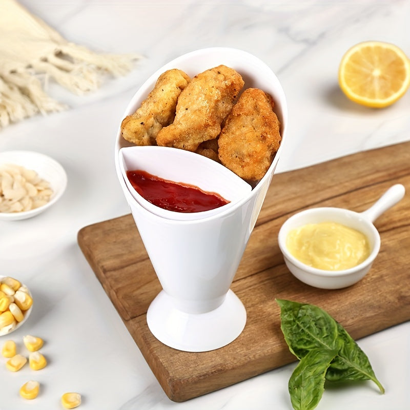 Rynx | 2 in 1 French Fries and Ketchup Holder - Restaurant Organizer to Keep Fries and Sauce Neatly Arranged