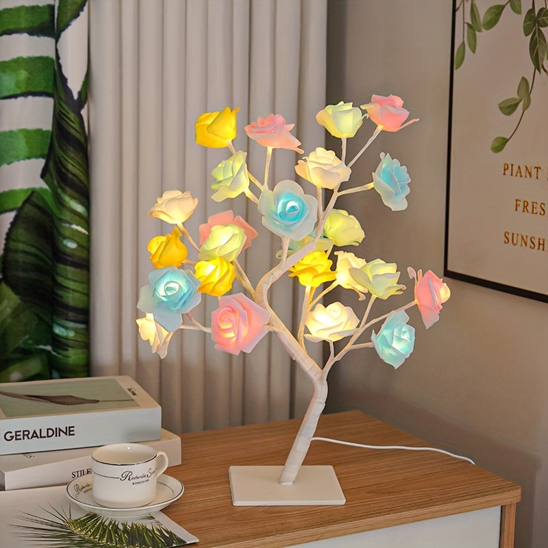 Rynx | RozenLight - LED Flower Table Lamp with USB, Mood Light